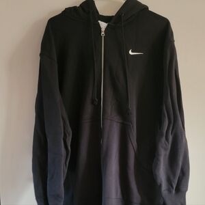 Nike Womens  Black Zip-Up Hoodie Dress
